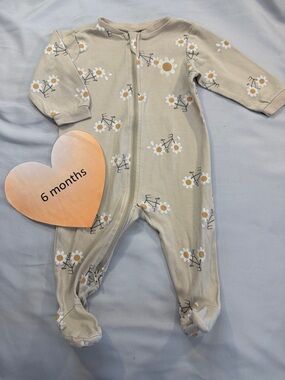 Pekkle - footed sleeper - Daisy design - 6 months